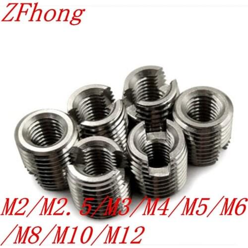 M2 M2.5 M3 M4 M5 M6 M8 M10 M12 Self Tapping insert stainless steel Screw Bushing 302 slotted type Wire Thread Repair Insert