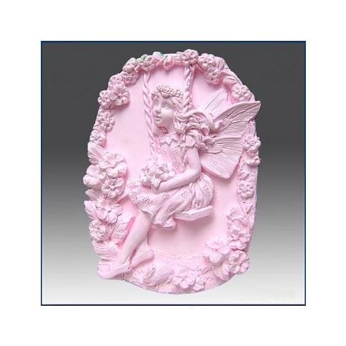 Rose Fairies Handmade Soap Silicone Mold Beautiful Girl Chocolate Moulds Resin Candle Molds Polymer Clay Craft For Cake Form