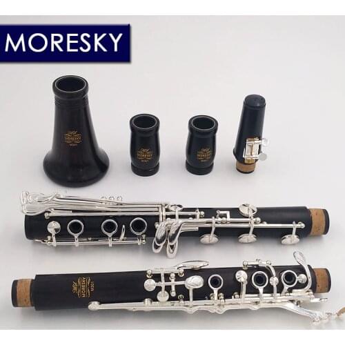 Bohem System Ebony clarinet France G Tune clarinet Grenadilla silver plated keys MORESKY M301