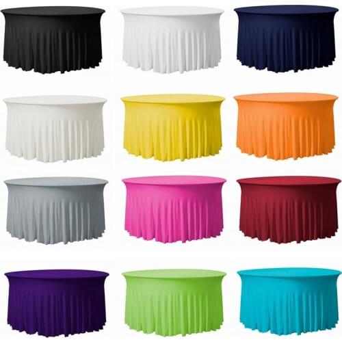 New Design Wedding Table Cloth Lycra Spandex Table Cover Overlay For Banquet Event Party Decoration