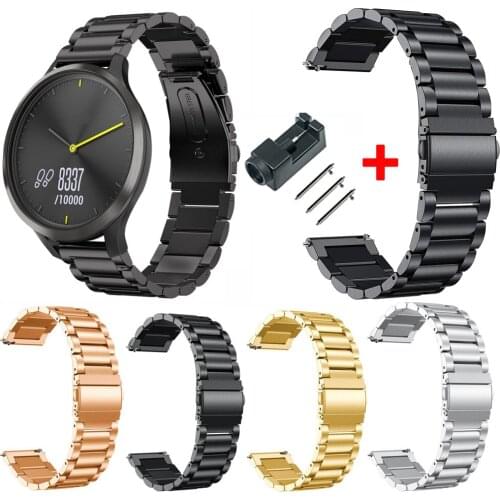 Replacement Stainless Steel Watch Band Bracelet Strap For Garmin vivomove HR Strap Belt Metal Wristwatch Bracelet Replacement
