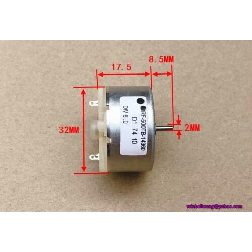 Brand new RF-500TB-14360 6V 3900RPM slow speed mute 500 DC motor
