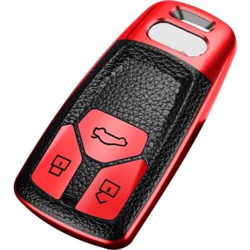 Car Styling Carbon Fiber Smart Cover Case For Audi A4 New A4L A5 Q7 A6L QT S5 S7 TTS Auto Protection Key Shell Accessories