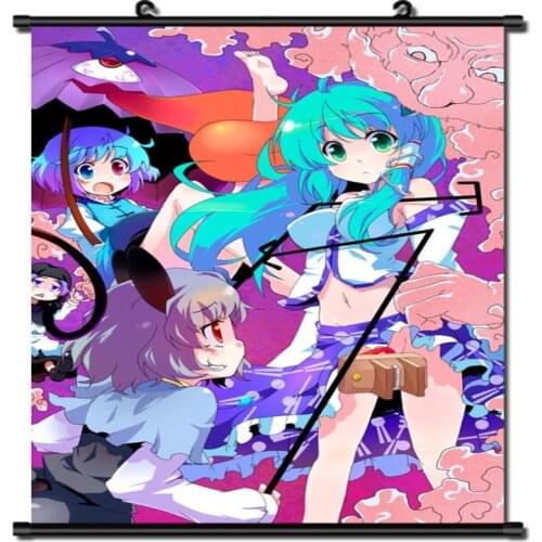 Japanese Anime TouHou Project Mountain of Faith sexy girl Kochiya Sanae Home Decor Wall Scroll Poster Decorative Pictures
