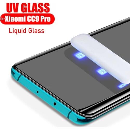 3D UV Liquid Full Glue Tempered Glass for Xiaomi CC9 Pro Screen Protector Oleophobic Coating film for Xiaomi Mi Note Pro CC9 Pro