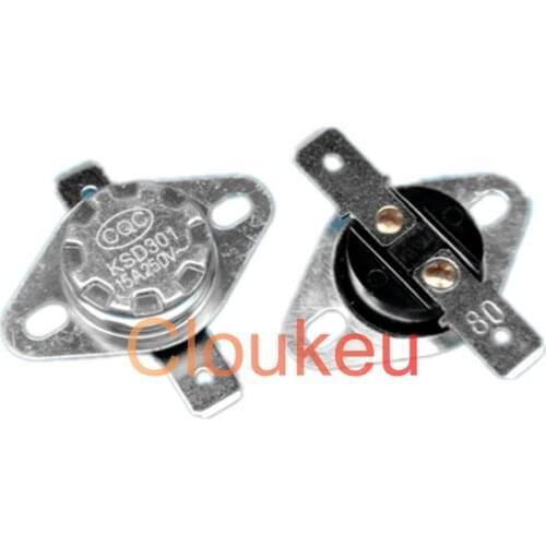 Temperature switch protector KSD301 15A 250V 40/45/50/55/60/65/70/75/80/85/90/95/100C degree