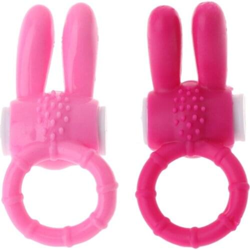 2 Colors Silicone Rabbit Vibrating Penis Clit Stimulator Vibrator for Couples 3.5x8cm