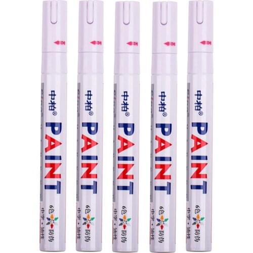 5 LOT CAR TIRE TYRE THREAD WHITE PAINT MARKER PERMANENT WATERPROOF METAL RUBBER GALSS, 5-PACK