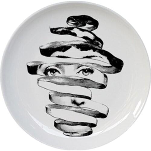 6/7/8/10 Inches Milan Wall Plate Handicrafts Decorative Plate Lina Cavalieri Plate Lina Face Plate Art Plate Bar/Home/Hotel