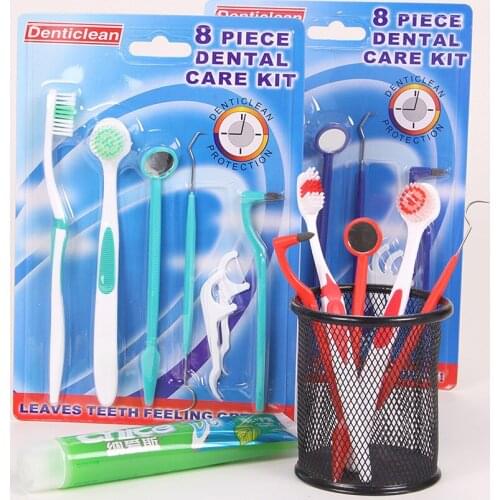 8 Sets of Oral Cleaning and Nursing Tools Tooth Cleaning Set Washing Utensils Tongue Coating Cleaning Toothbrush Wholesale