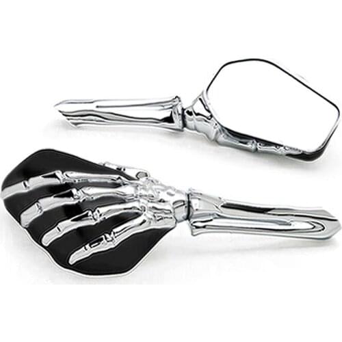 Brand NEW Black/Chrome Custom Motorcycle Skeleton Bone Mirrors For Suzuki Boulevard S40 S50 S83
