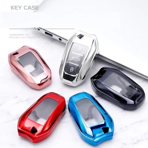 TPU full protect Key Shell Cover Key Case For Peugeot 208 308 508 3008 5008 for Citroen C4 Picasso DS3 DS4 DS5 DS6