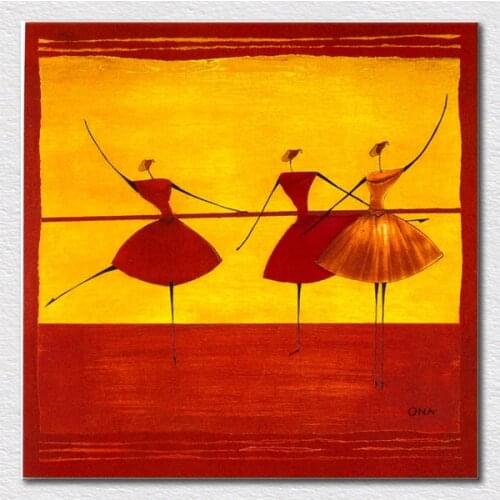 Hot sale Modern fine canvas prints craft art Abstract dancing oil painting of thierry ona hang on hotel wall free shipping