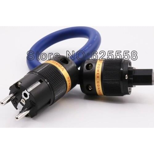 Hifi Audio DIY power cable OCC EU Rhodium Pure cupper schuko plug IEC Female connector power cable