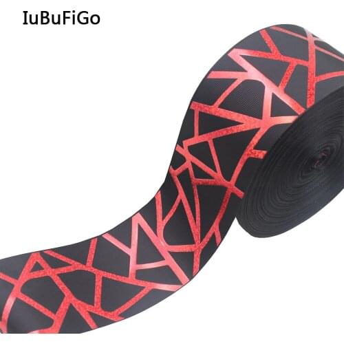 [IuBuFiGo] 5 yard 3" 75mm Foil Grosgrain Hologram ribbon gift ribbon bows DIY headband tape For Decorations