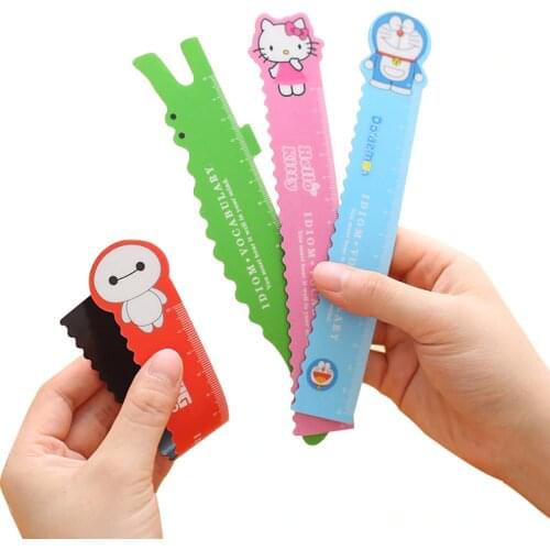 Cute Cartoon Animal Magnetic Bendable Ruler Student Learning Drawing Measuring Tool School Promotional Gift Stationery 1 Pcs