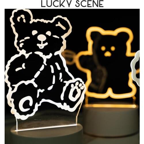 3d Small Night Light Cartoon Projection Creative Warm Girl Dream Bedside Lamp Gift S01088