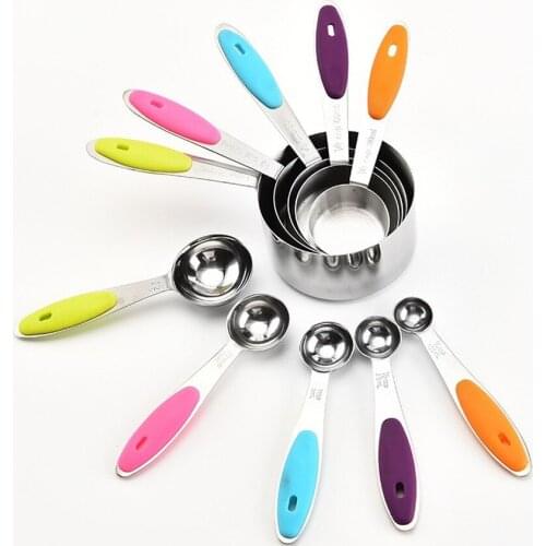 1set Stainless Steel Measuring Spoons 5 Piece Stackable Set Measuring Set for Cooking and Bakin kitchen Tool