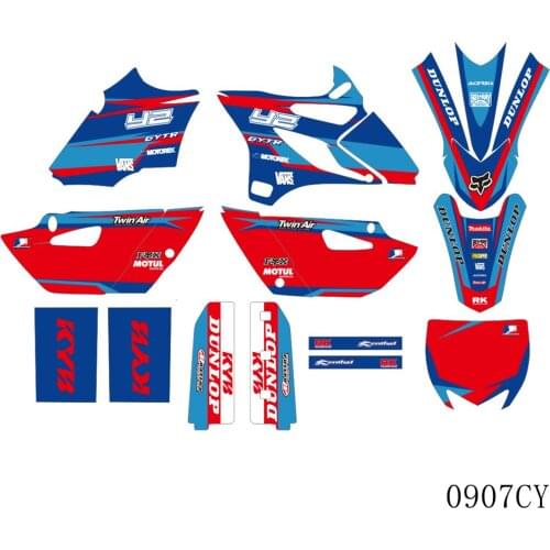 Full Graphics Decals Stickers Motorcycle Background Custom Number Name 3M Matte For YAMAHA YZ85 YZ 85 2015 2016 2017 2018