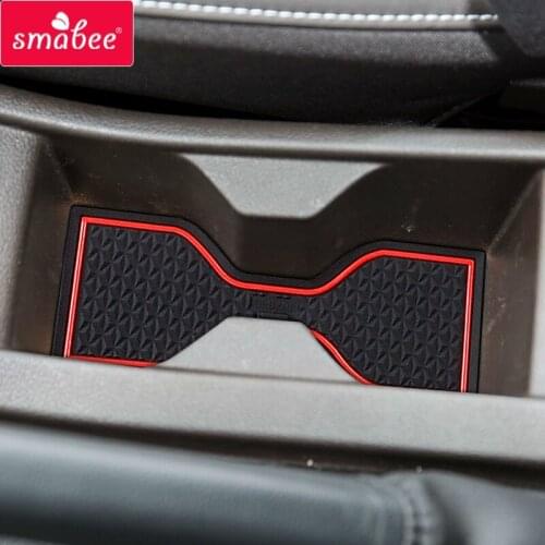 Anti-Slip Gate slot mat For Skoda Karoq 2017 2018 2019 Interior Rubber Coaster Cup Holders Non-slip mats Accessories Car sticker