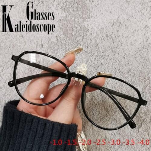 -1.0 -1.5 -2.0 to -4 Finished Myopia Glasses Men Women TR90 Anti Blue Light Eyeglasses Prescription Student Nearsighted Eyewear