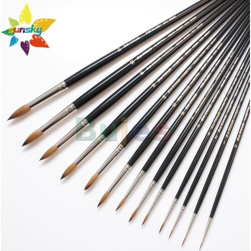 Original Germany da vinci MAESTRO 1600 Handmade Collinski red mink Round head Oil painting brush Tough and resilient