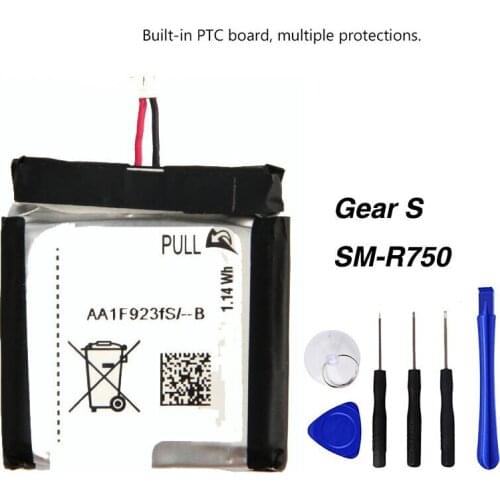 Original SM-R750 Battery For Samsung SAMSUNG Gear S SM-R750 R750 Genuine Battery 300mAh