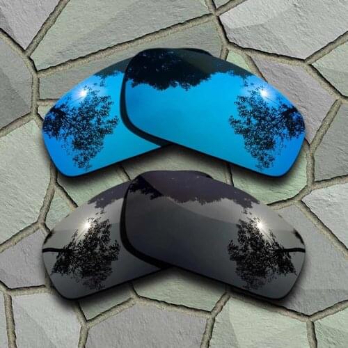 Grey Black&Sky Blue Sunglasses Polarized Replacement Lenses for Oakley Monster Pup