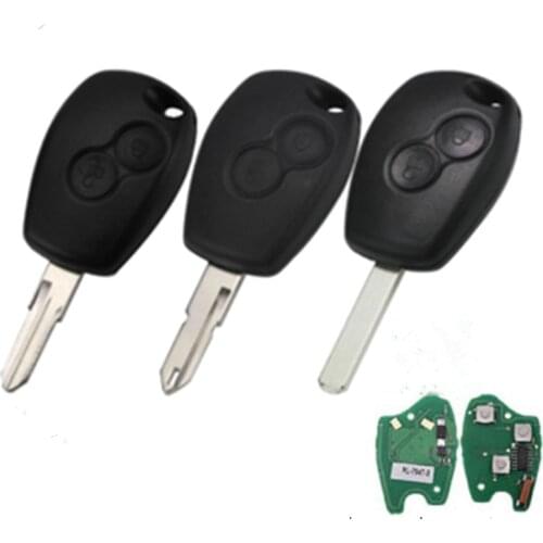 2 Buttons Remote Car Key 433MHz PCF7947 PCF7946 Chip For Renault Duster Modus Clio 3 Twingo DACIA Logan Sandero Kangoo