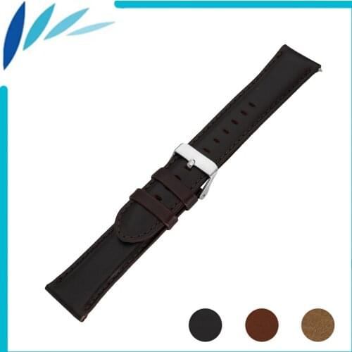 Genuine Leather Watchband for IWC Watch 22mm Men Women Quick Release Strap Wrist Loop Belt Bracelet Black Brown + Spring Bar
