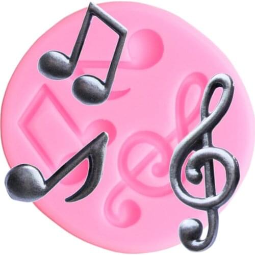 Music Note Silicone Mold Cupcake Topper Fondant Mold DIY Party Cake Decorating Tools Polymer Clay Candy Chocolate Gumpaste Mould