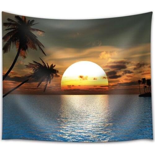 Sun Sea Beach Scarf Indian Tapestry Wall Hanging Hippie Landscape Mandala Bedspread Ethnic Throw Art