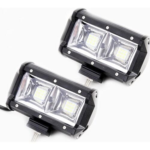 2 X 5" 18 LED Light Bar Flood Beam Work Lights 54W 8000 Lumens Super Bright Off Road Driving Fog Lights for Jeep Truck ATV SUV