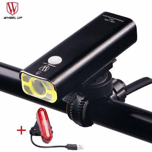 WHEEL UPWHeeL UP Cycling Led Usb Rechargeable Bike Front Handlebar Light With Battery + Tail Light