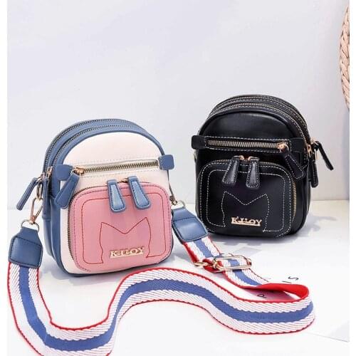 PU Leather Purses and Handbags for Women 2021 Luxury Design Girls Female Shopper New Color Contrast Large Capacity Crossbody Bag
