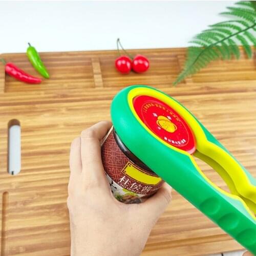 1pc 4 in 1 Lid Jar Opener Screw Cap Jar Bottle Opener Can Opener Manual Non-slip Twist Cap Bottle Launcher Opener Kitchen Gadget
