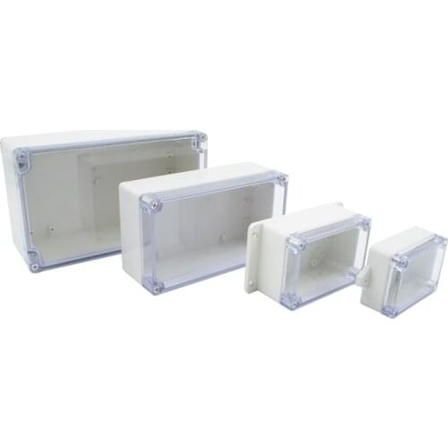 1PCS ABS Plastic Transparent Waterproof Terminal Sealed Switch Box Enclosure Outdoor Junction Monitoring Case Housing Tools