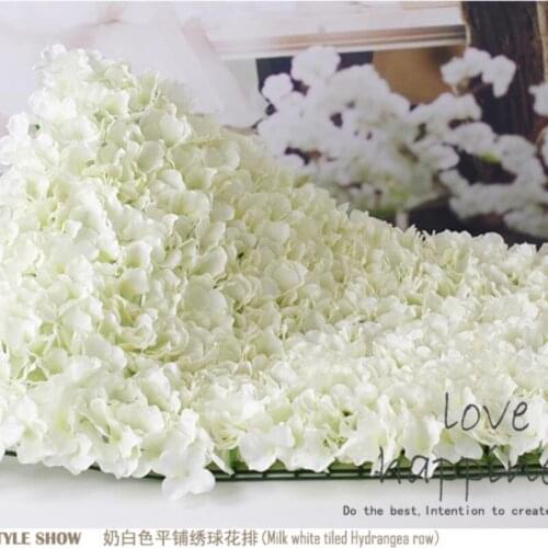 10PCS/LOT 40cm*60cm Artificial silk white Hydrangea flower wall wedding decoration home deor party flowers wall