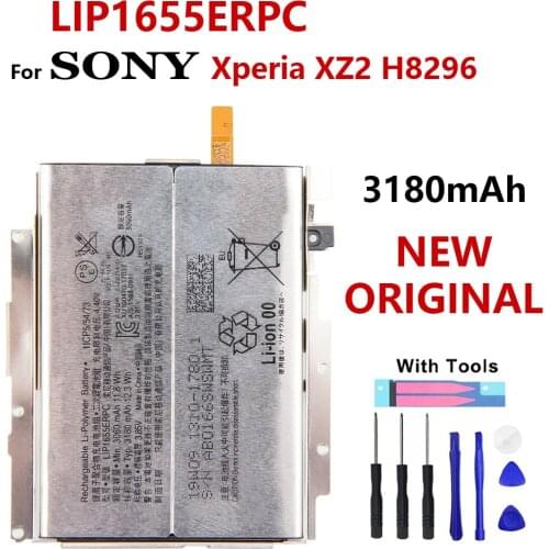 100% Genuine 3180mAh LIP1655ERPC Battery For Sony Xperia XZ2 PF22 SO-03K SOV37 702SO H8296 Batteries With Tools+Tracking number