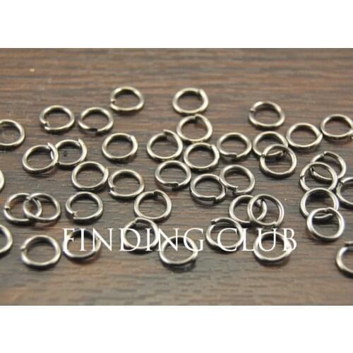 1000 pcs 6mm Gunmetal black plated Open Jumprings Jump ring DIY Metal Bracelet Necklace Jewelry Findings