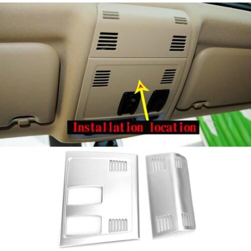 2pcs ABS Car Interior Roof Reading Lamp Frame Trim Accessory Fits for X1 E84 2011 2012 2013 204 2015 car accessories