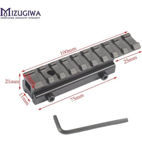 Hunting Rail Adapter 75mm Dovetail to 100mm Weaver 11 to 20mm Scope Adapter Rail Mount Crossbow Airgun Caza Hunting Accessories