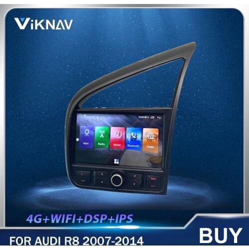 Android Auto Stereo For Audi R8 V8 V10 2007-2014 Android Car GPS Navigation Head Unit Multimedia Player Radio Tape Recorder