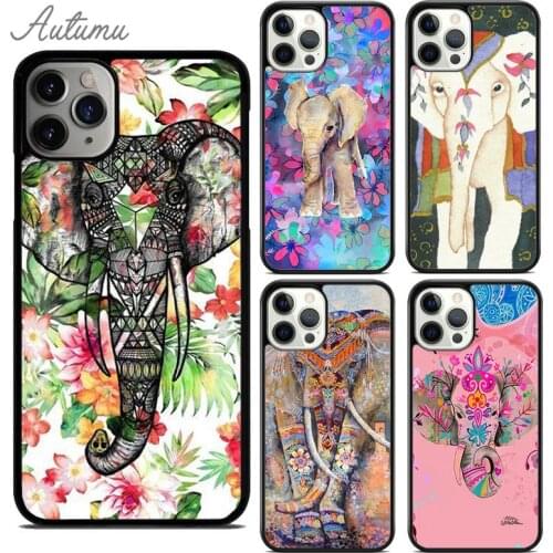 Indian Elephant Animal Phone Case for iPhone 11 12 Pro Max mini X XR XS SE 2020 5 6S 7 8 Plus Samsung Galaxy S9 S10 Cover shell