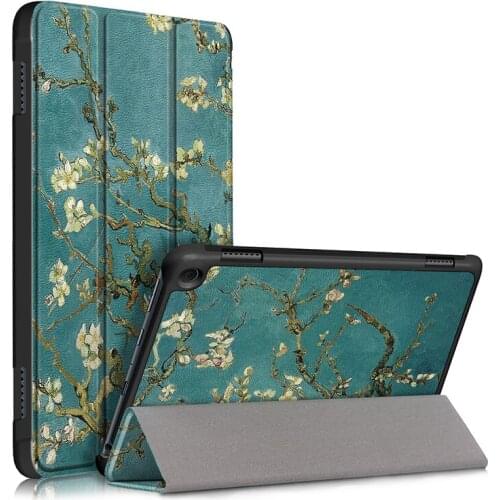 Flip Cover for Kindle Fire HD 8 Plus (10th Gen) PU Leahter Smart Case for All-new Fire HD 8 2020 Trifold Case