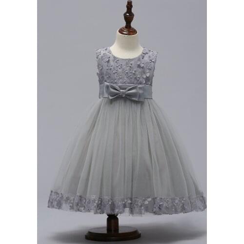 Flower Girl Dress For Wedding Pageant Formal Children Communion Costume For Girl Little Princess Junior Child Girl Bridesmaid