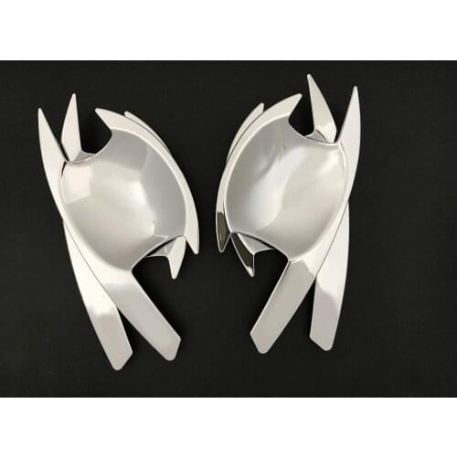 For Mitsubishi L200 triton accessories chrome door handle inserts bowls trim fit l200 triton 16-17 car styling l200 plate part