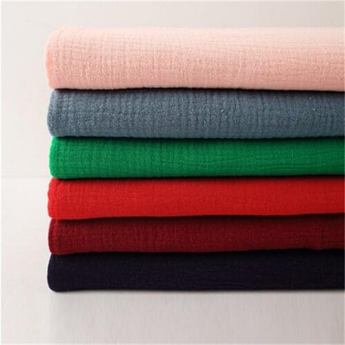 Double - layer cotton gauze fabric crepe cloth for dress