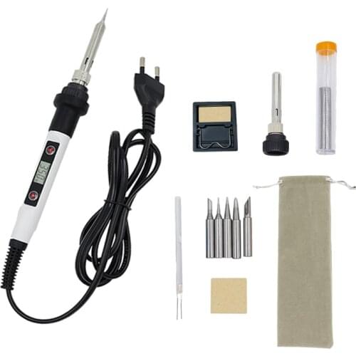 Electric soldering iron welding tool EU 220V welding gun digital intelligent display adjustable temperature 60W fast heating