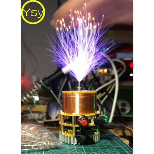 Artificial Lightning Mini Music Solid Tesla Coil Tesla Teaching Tools Wireless Lighting Transmission Bluetooth